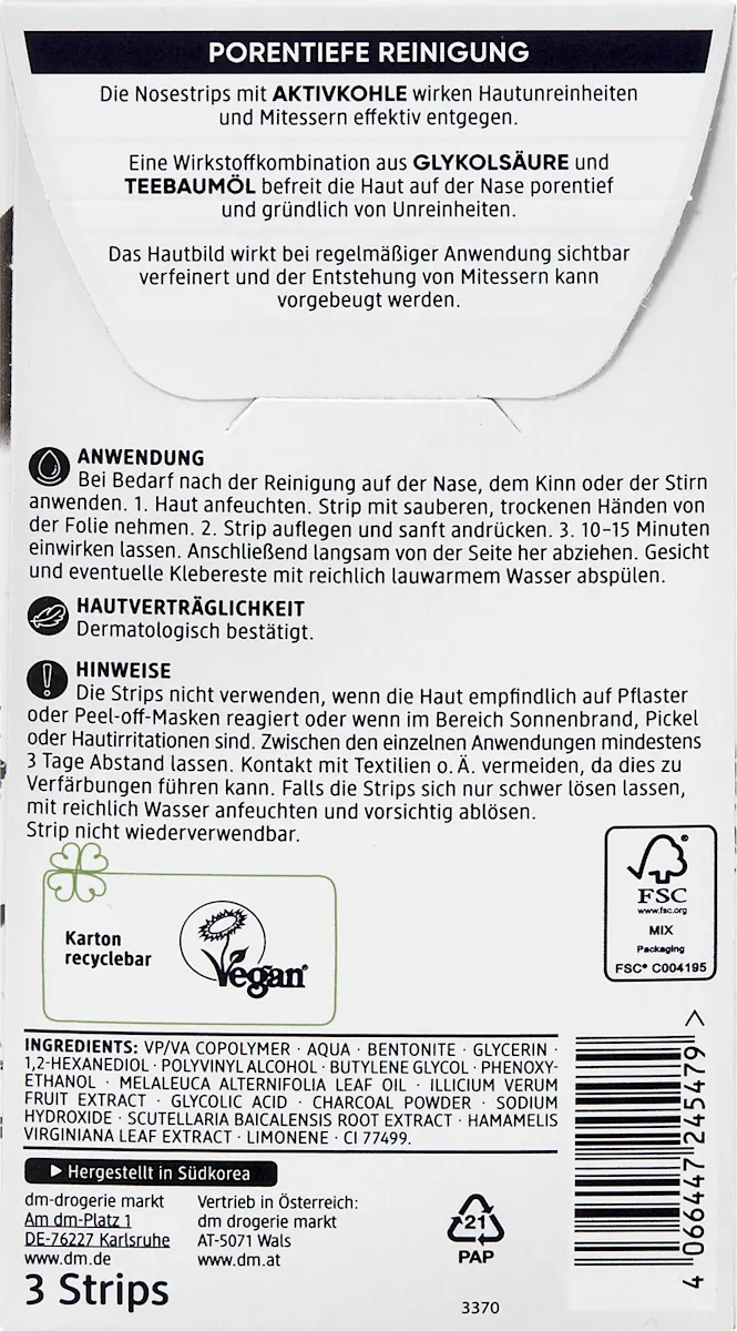 Nosestrips mit Aktivkohle, 3 St