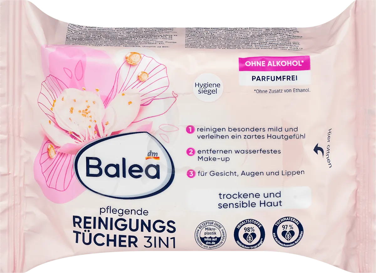 Abschminktücher Pflegend 3in1, 25 St