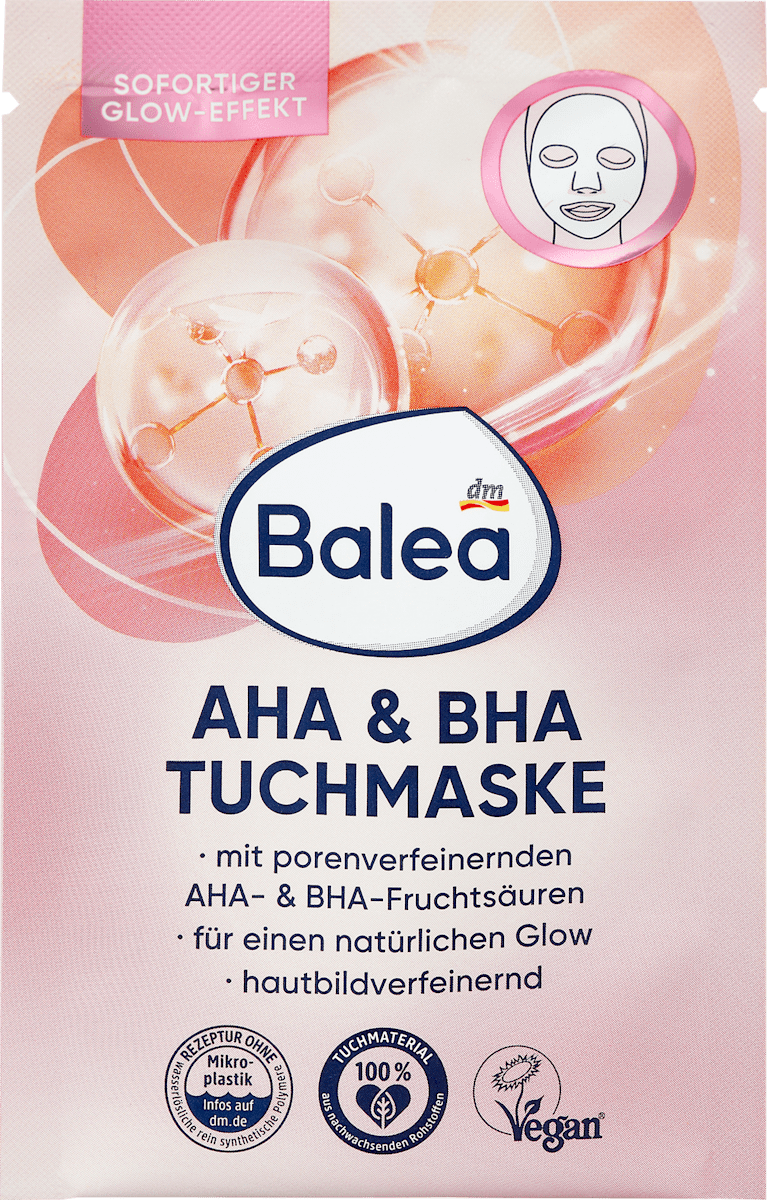 Balea AHA & BHA Exfoliating Sheet Mask (1 Count)