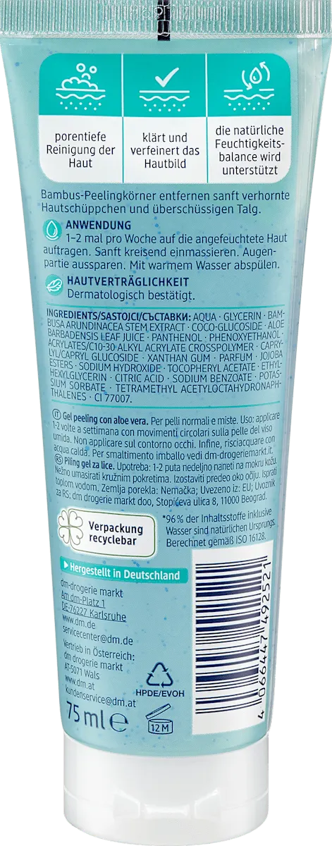 Peeling Gel Aloe Vera, 75 ml