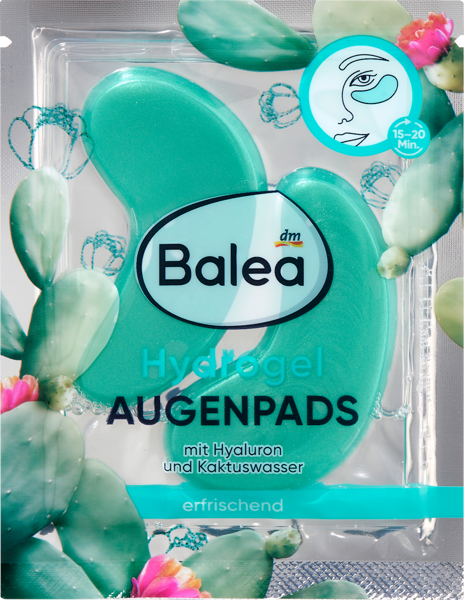 Balea Hydrogel Eye Patches with Cactus Water – 1 Pair