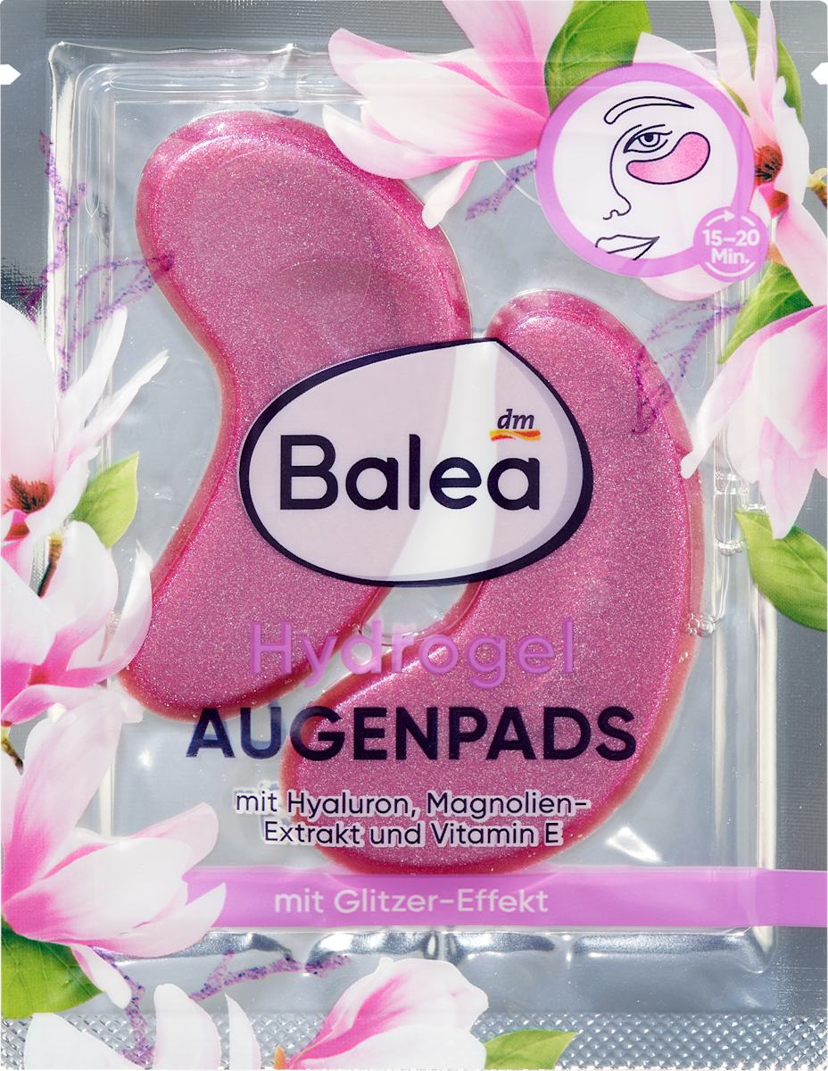 Balea Hydrogel Glitter Eye Patches, 1 Pair