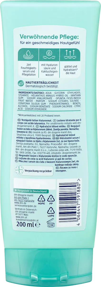 Balea Hyaluronic Acid Body Lotion – Hydrating & Nourishing – 6.8 fl oz