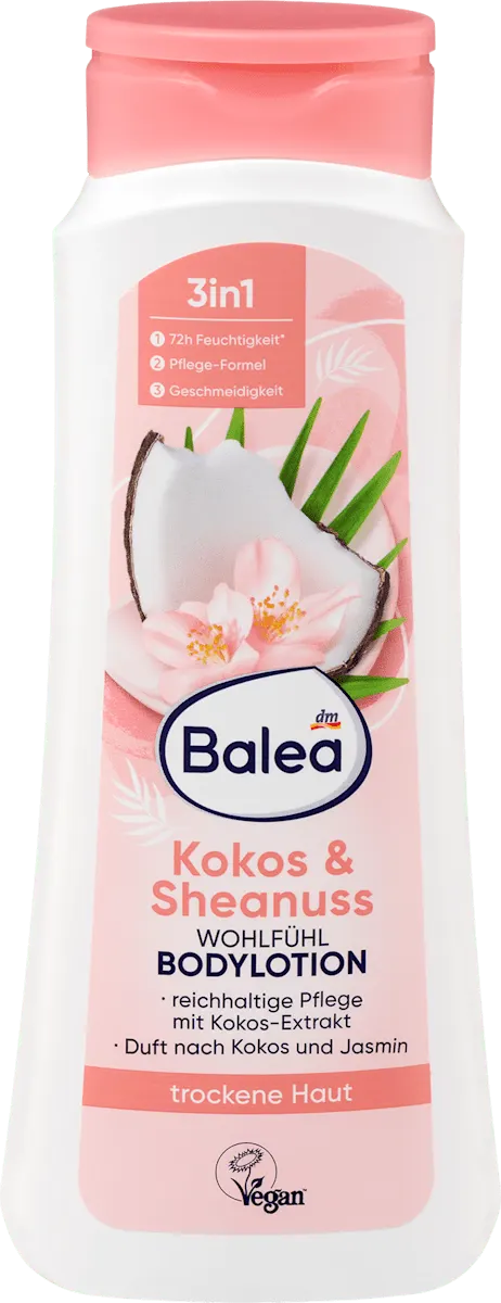 Balea Coconut & Shea Butter Body Lotion – Tropical Nourishment – 13.5 fl oz