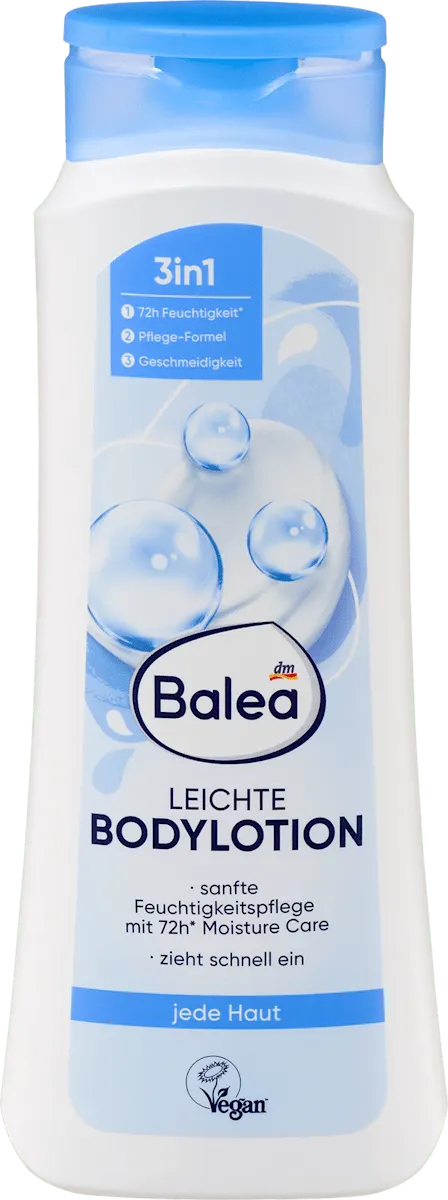 Balea Light Body Lotion – Everyday Hydration, Fast-Absorbing – 13.5 fl oz