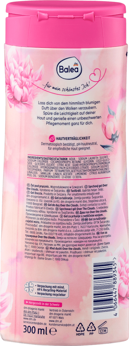 Balea Shower Gel Over The Clouds, 10.1 fl oz