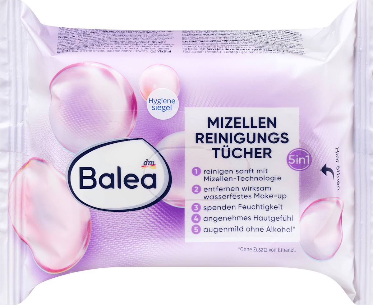 Balea Micellar Makeup Remover Wipes (25 Count)