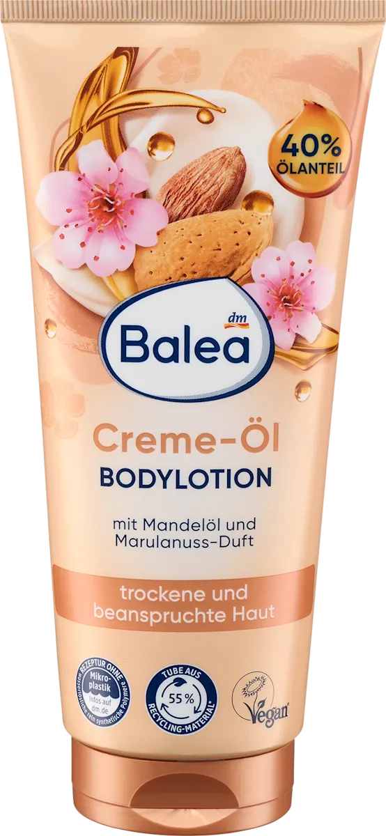 Balea Almond Oil Cream-Oil Body Lotion – Rich Moisture – 6.8 fl oz