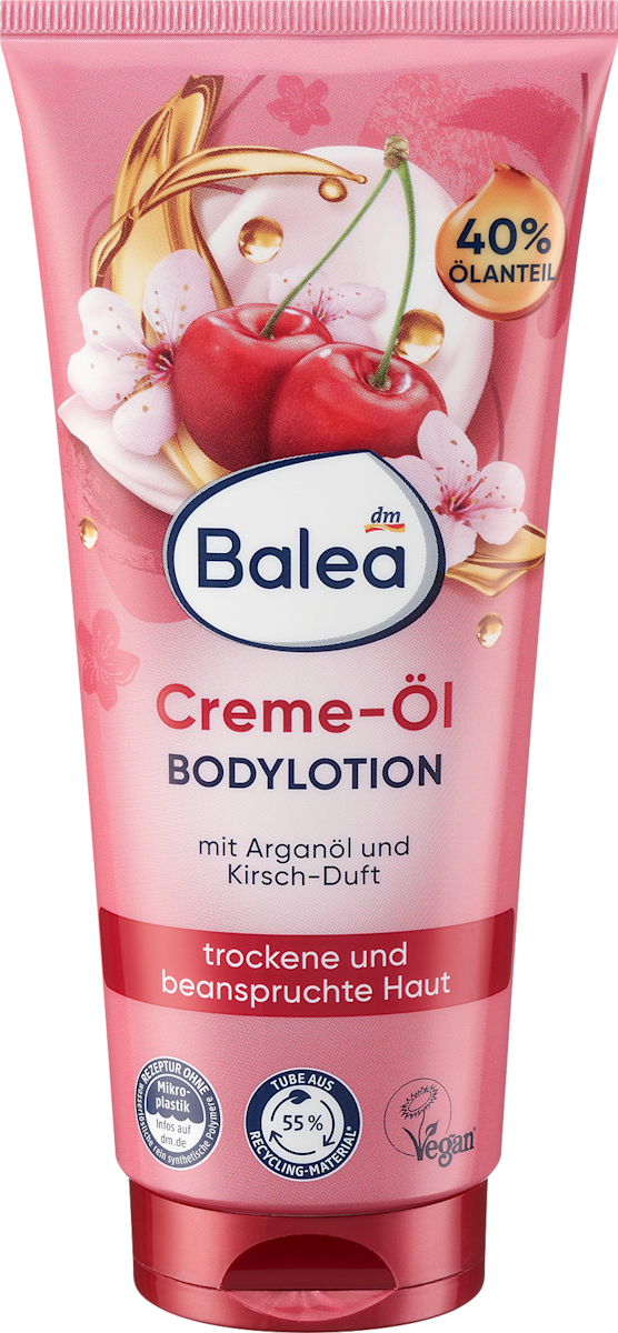 Balea Cherry Cream-Oil Body Lotion - 6.8 fl oz